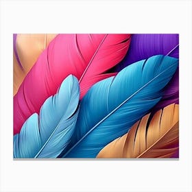 Colorful Feathers 3 Canvas Print