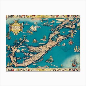 Map Of The British Virgin Islands Canvas Print