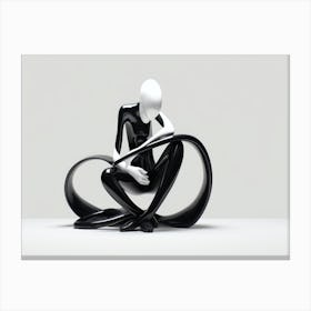 Black And White Sculpture 1 Canvas Print