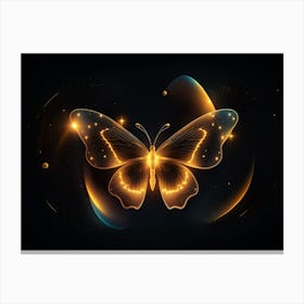 Golden Butterfly 62 Canvas Print