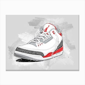 Air Jordan Shoes Painting Canvas Print