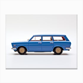 Toy Car 71 Datsun Bluebird 510 Wagon Blue Canvas Print
