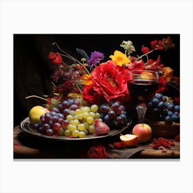 Autumn Arrangement On The Table Canvas Print