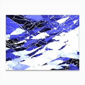 Blue And White Abstract Painting Canvas Print