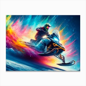 Snowmobile Rider 2 Canvas Print