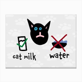 Cat Milk Canvas Print