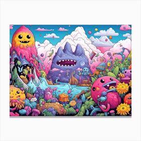 Monsters In The Sky Canvas Print