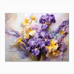 Purple Iris Painting Canvas Print