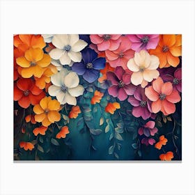 Colorful Flowers 7 Canvas Print