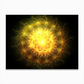 Glowing Yellow Orb With Cosmic Energy 1 Canvas Print