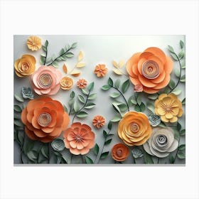 3d Floral Craft 6 Canvas Print