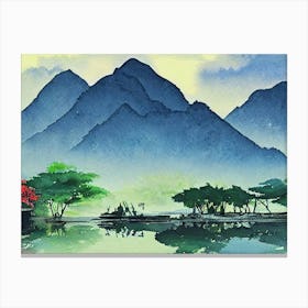 Echoes Of The Twilight Peaks  Canvas Print