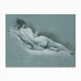 Reclining Nude, Back View, John Trumbull Canvas Print