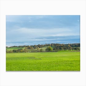 Green Field With Trees 1 Canvas Print