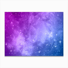 Purple Blue Shade Galaxy Space Background Canvas Print