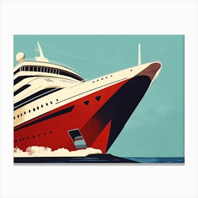 Cruise Ship In The Ocean Canvas Print