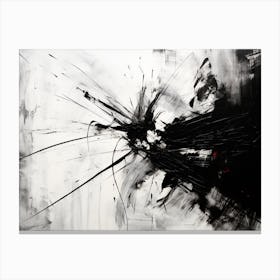 Conflict Abstract Black And White 8 Canvas Print
