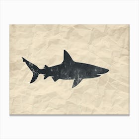 Dogfish Shark Silhouette 6 Canvas Print