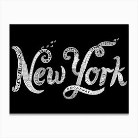 New York Typographic Canvas Print