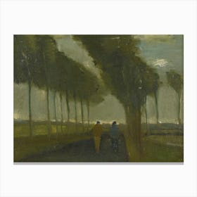 Van Gogh - L’Allée Aux Deux Promeneurs Canvas Print