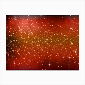 Red And Orange Tone Shining Star Background Canvas Print