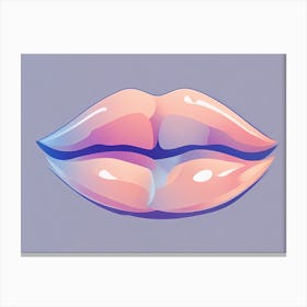 Kissing Lips VECTOR ART Canvas Print