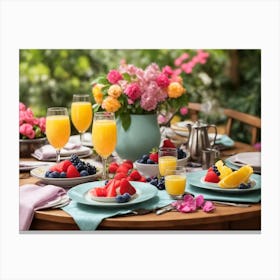 Breakfast In The Garden Canvas Print