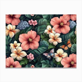 Seamless Floral Pattern Canvas Print