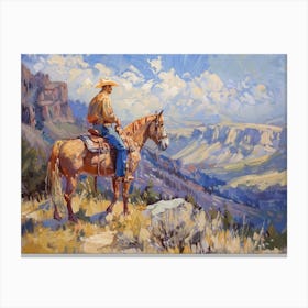 Cowboy In Nevada 1 Canvas Print