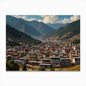 Tibetan Village 2 Canvas Print