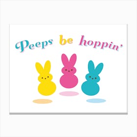 Easter Peeps Bunnies Canvas Print