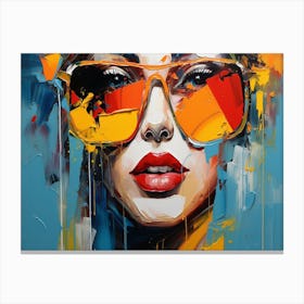 Woman With Sunglasses Canvas Print