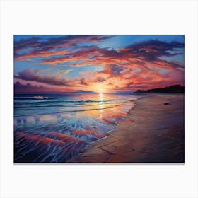 Sunset On The Beach 2 Canvas Print