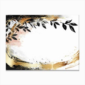 Gold And Black Abstract Painting 79 Canvas Print