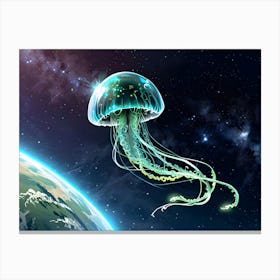 Jellyfish In Space 1 Canvas Print