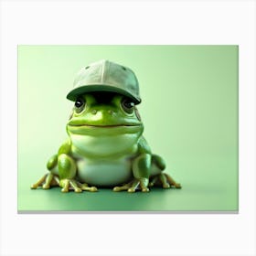 Frog With Hat Canvas Print
