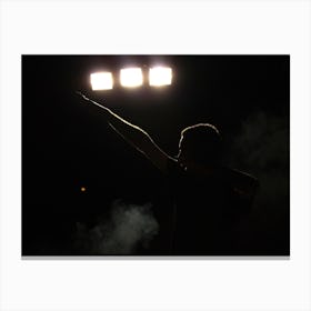 The Champion Silhouette Of A Man In The Dark 2 Canvas Print