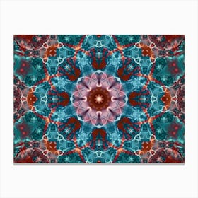 Abstraction Blue Mandala 3 Canvas Print