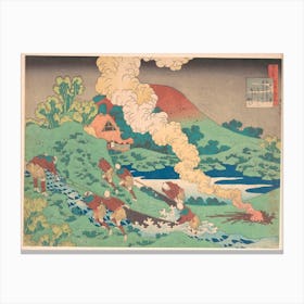 Poem By Kakinomoto Hitomaro, Katsushika Hokusai Canvas Print