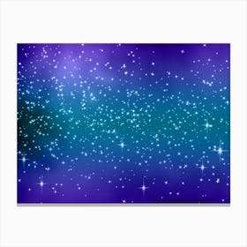 Turquoise Glow Shining Star Background Canvas Print