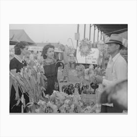 Untitled Photo, Possibly Related To Girl Buying Cane From Concessionaire, Donaldsonville, Louisiana, State Fair By Canvas Print