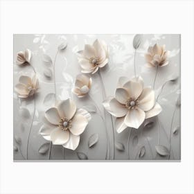 White Flowers Canvas Print