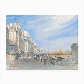 Pont Neuf From The Quai De L Ecole, Paris, David Cox Canvas Print