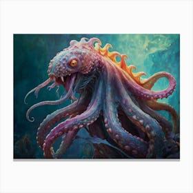 Mythical Tentacle Beast Octopode Canvas Print