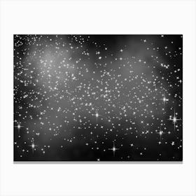 Silver Shining Star Background Canvas Print