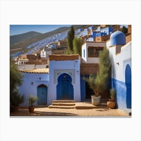 Blue City Of Chefchaouen Canvas Print