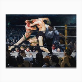 Stag At Sharkey's, George Wesley Boxing Canvas Print