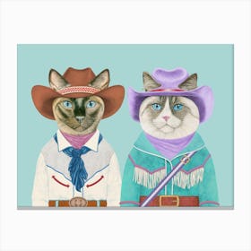 Rodeo Cats 7 Canvas Print