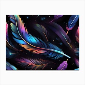 Colorful Feathers 11 Canvas Print