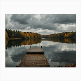 Dock In Autumn Canvas Print